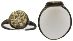 ANCIENT BYZANTINE BRONZE RING.(7rd–8th centuries).Ae.

Condition : Good very fine.

Weight : 3.23 gr
Diameter : mm