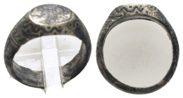 ANCIENT BYZANTINE SILVER RING.(7rd–8th centuries).Ar.

Condition : Good very fine.

Weight : 3.84 gr
Diameter : 18 mm