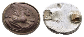 ANCIENT GREEK SILVER RING.(3rd–4th centuries BC).Ar.

Condition : Good very fine.

Weight : 2.35 gr
Diameter : 14 mm