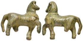 ANCIENT ROMAN BRONZE HORSE FIGURINE.(1st - 2nd Century).Ae.

Condition : Good very fine.

Weight : 39.61 gr
Diameter : 40 mm