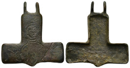 BYZANTINE EMPIRE.Bronze Cross.(8th-10th century).Ae.

Condition : Good very fine.

Weight : 11.38 gr
Diameter : 38 mm