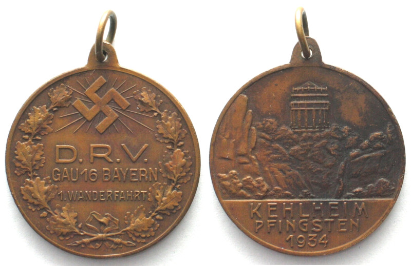 THIRD REICH. Medal 1934, KEHLHEIM PENTECOST, bronze, 34mm, VERY RARE! AU D.R.V. ...