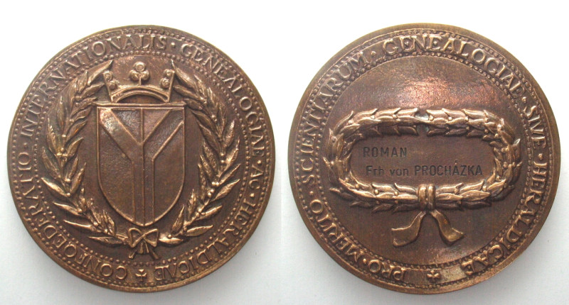 GERMANY. ROMAN FREIHERR VON PROCHÁZKA (1900-1990) Medal of the C.I.G.H. ca.1980 ...