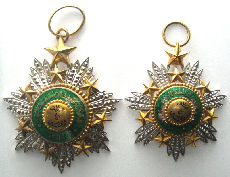 ORDER OF THE STAR OF JORDAN (Wisam al-Kawkab al-Urduni), 1949, 3rd & 4th Class b...