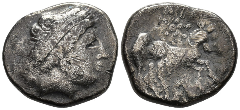 CENTRAL EUROPE. Boii. 'Leierblume/ Stern' type. Drachm (AR, 17 mm, 4.18 g) 3rd c...