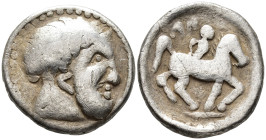 EASTERN CELTS. Imitating Philip II of Macedon. 'Mit unvollständiger Legende' type. Tetradrachm (AR, 26 mm, 13.76 g) 3rd century BC, struck in the cent...