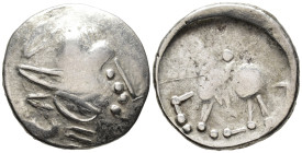 EASTERN CELTS. Imitating Philip II of Macedon. 'Sattelkopfpferd' type. Tetradrachm (AR, 22 mm, 7.47 g) 2nd–1st century BC, central Carpathian region m...