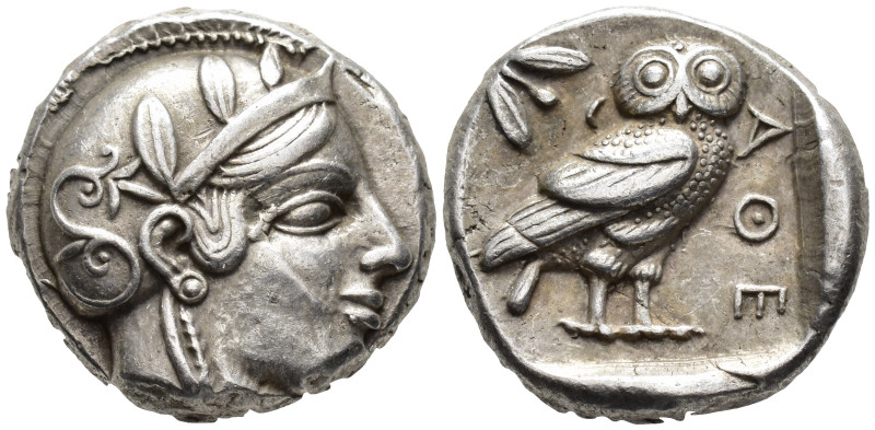 ATTICA. Athens. Late 'transitional issue' Tetradrachm (AR, 23 mm, 17.18 g) c. 46...