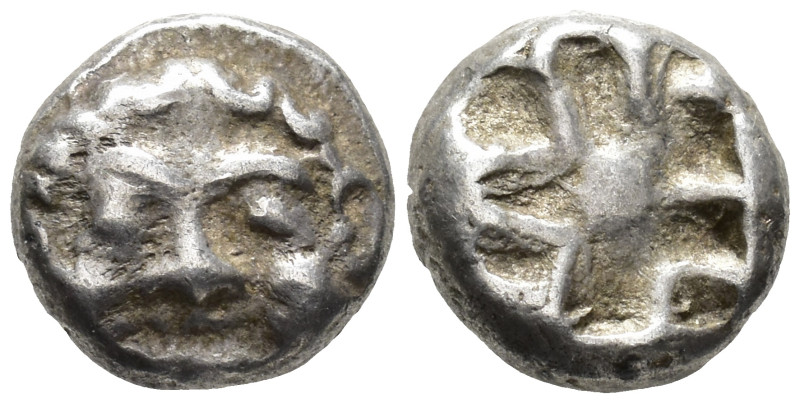 MYSIA. Parion. Drachm (AR, 12 mm, 3.27 g) 5th century BC.

Facing gorgoneion w...