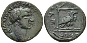 CILICIA. Philadelphia. Trajan (AD 98–117). Diassarion (AE, 21 mm, 6.12 g) 

[ΑΥΤΟΚΡ ΤΡΑ]ΙΑΝΟϹ ΚΑΙ ΓΕΡ Δ[ΑΚ ΠΑΡ] Laureate and slightly draped bust of...