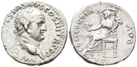 Vespasian (AD 69–79). Denarius (AR, 18 mm, 3.49 g) AD 71, Ephesus mint.

IMP CAESAR VESPAS AVG COS III TR P P P Laureate head of Vespasian right. / ...