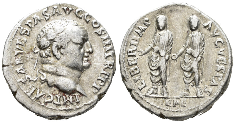 Vespasian (AD 69–79). Denarius (AR, 17 mm, 3.36 g) AD 71, Ephesus mint.

IMP C...