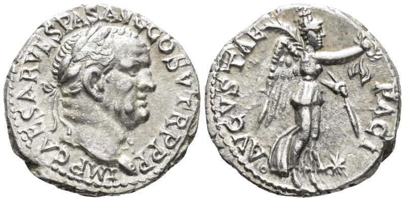 Vespasian (AD 69–79). Denarius (AR, 18 mm, 3.31 g) late AD 74, Ephesus mint.

...