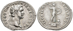 Domitian (AD 81–96). Denarius (AR, 22 mm, 3.43 g) AD 86, Rome mint.

IMP CAES DOMIT AVG GERM P M TR P V Laureate head of Domitian right / IMP XI COS...