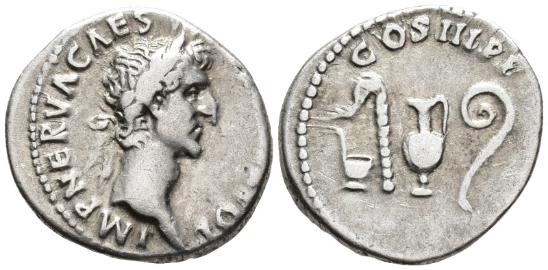 Nerva (AD 96–98). Denarius (AR, 18 mm, 3.44 g) AD 97, Rome mint.

IMP NERVA CA...