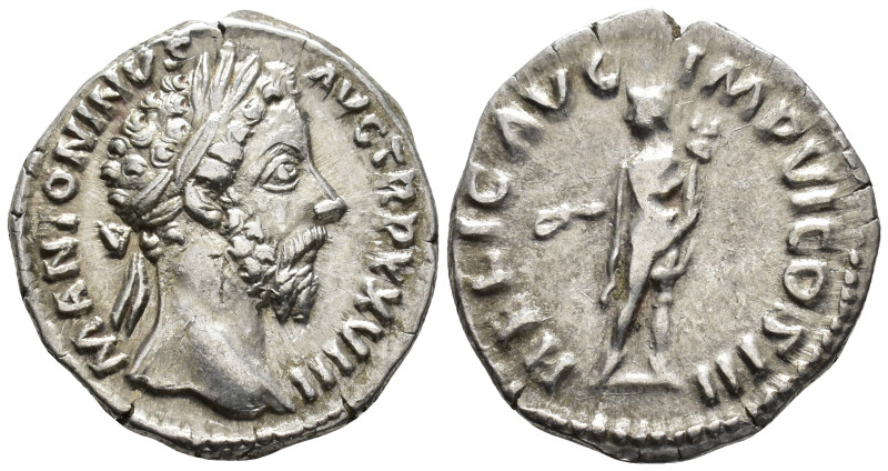 Marcus Aurelius (AD 161–180). Denarius (AR, 19 mm, 3.40 g) AD 173–174, Rome mint...