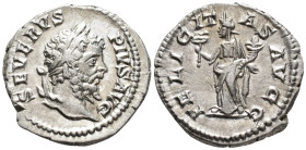 Septimius Severus (AD 193–211). Denarius (AR, 19 mm, 3.35 g) AD 202–210, Rome mint.

SEVERVS PIVS AVG Laureate head of Septimius Severus right. / FE...