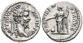 Septimius Severus (AD 193–211) Denarius (AR, 19 mm, 3.90 g) c. AD 196–197, Laodicaea ad Mare mint.

L SEPT SEV PERT AVG IMP VIII Laureate head of Se...