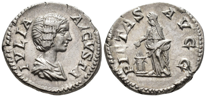 Julia Domna, Augusta (AD 193–217). Denarius (AR, 19 mm, 3.47 g) AD 196–211, Rome...