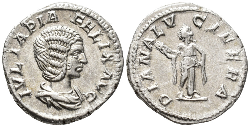 Julia Domna, Augusta (AD 193–217). Denarius (AR, 19 mm, 3.28 g) AD 211–217, Rome...