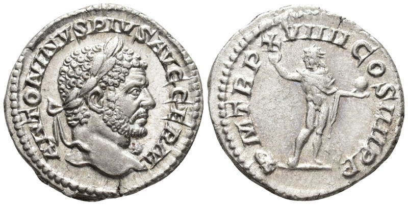 Caracalla (AD 198–217). Denarius (AR, 19 mm, 3.13 g) AD 216, Rome mint.

ANTON...