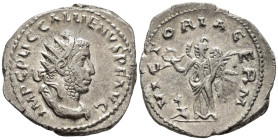 Gallienus (AD 253–268). Antoninianus (AR, 23 mm, 4.75 g) AD 256–257, Rome mint.

IMP C P LIC GALLIENVS P F AVG Radiate and cuirassed bust of Gallien...