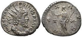 Victorinus (AD 269–271). Antoninianus (AE, 20 mm, 2.82 g) c. mid–late AD 269, Trier mint.

IMP C PIAV VICTORINVS P F AVG Radiate, draped and cuirass...