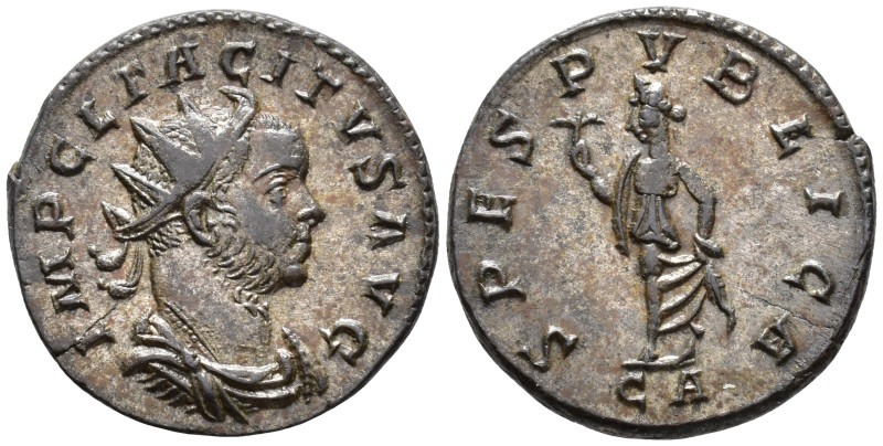 Tacitus (AD 275–276). Antoninianus (AE, 22 mm, 4.17 g) January AD 276, Lugdunum ...