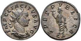 Tacitus (AD 275–276). Antoninianus (AE, 22 mm, 4.17 g) January AD 276, Lugdunum mint.

IMP CL TACITVS AVG Radiate, cuirassed and draped bust of Taci...