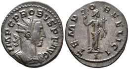 Probus (AD 276–282). Antoninianus (AE, 22 mm, 4.19 g) AD 276–282, Lugdunum mint.

IMP C PROBVS P F AVG Radiate and cuirassed bust of Probus right. /...