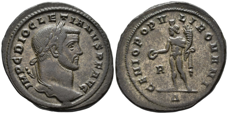 Diocletian (AD 284–305). Follis (AE, 29 mm, 10.66 g) AD 296 – 297, Rome mint.
...