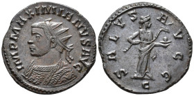 Maximianus, First reign (AD 286–305). Antoninianus (AE, 22 mm, 4.01 g) AD 290–294, Lugdunum mint.

IMP MAXIMIANVS AVG Radiate bust of Maximianus lef...