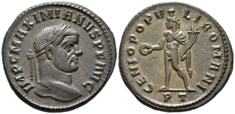 Maximianus, First reign (AD 286–305). Follis (AE, 27 mm, 10.01 g) AD 295–296, Ti...