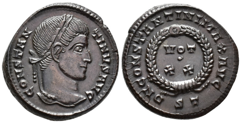 Constantine I (AD 307/310–337). Follis (AE, 19 mm, 3.62 g) AD 320–321, Ticinum m...