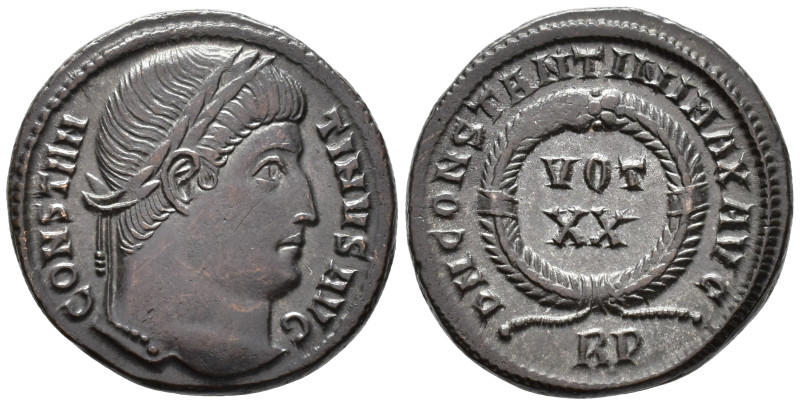 Constantine I (AD 307/310–337). Follis (AE, 19 mm, 3.52 g) AD 321, Rome mint.
...