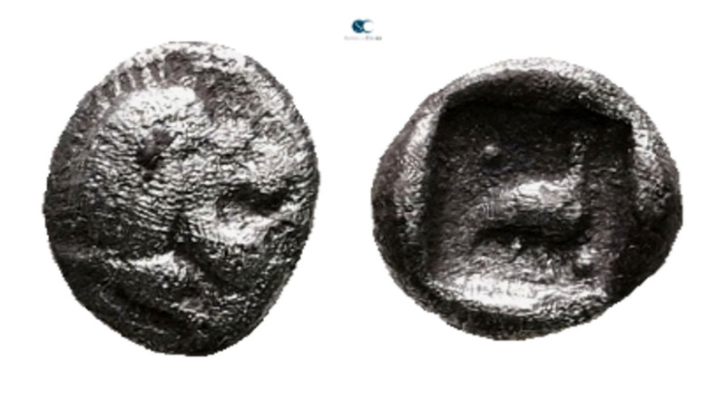 Ionia. Miletos circa 525-475 BC. 
Tetartemorion AR

6 mm, 0,26 g



Nearl...