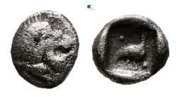 Ionia. Miletos circa 525-475 BC. 
Tetartemorion AR

6 mm, 0,26 g



Nearly Very Fine