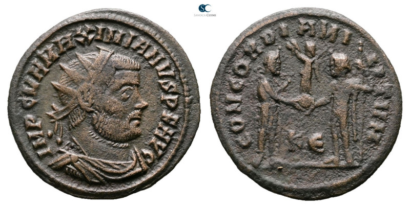 Maximianus Herculius AD 286-305. Cyzicus
Radiatus Æ

21 mm, 3,49 g



Ver...