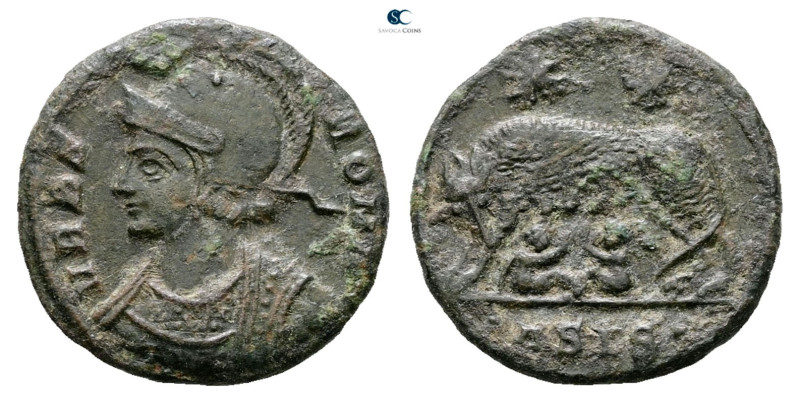 City Commemoratives AD 330-354. Siscia
Follis Æ

18 mm, 2,57 g



Nearly ...