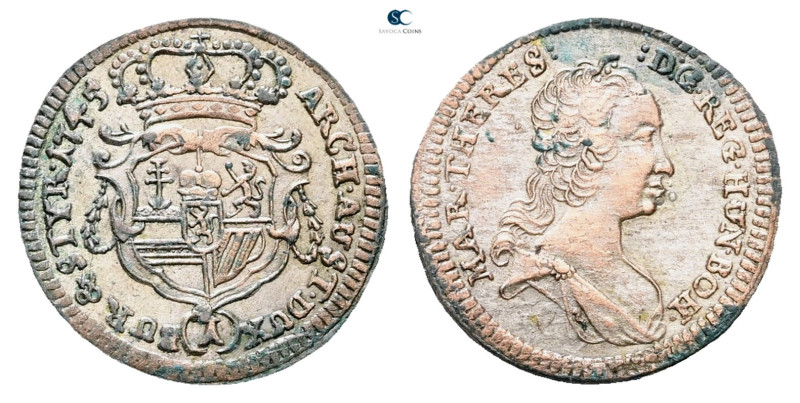 Austria. AD 1745. 
1 Kreuzer 1745

 mm, 0,95 g



Nearly Uncirculated