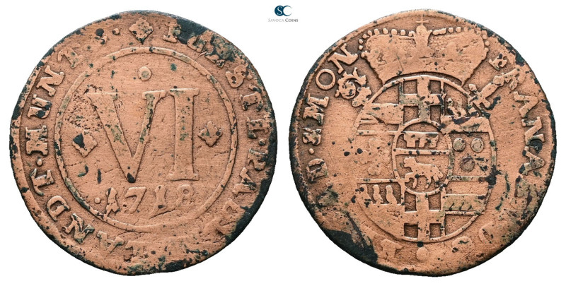 Germany. Münster AD 1718. 
6 Pfennig 1718

 mm, 2,84 g



Very Fine