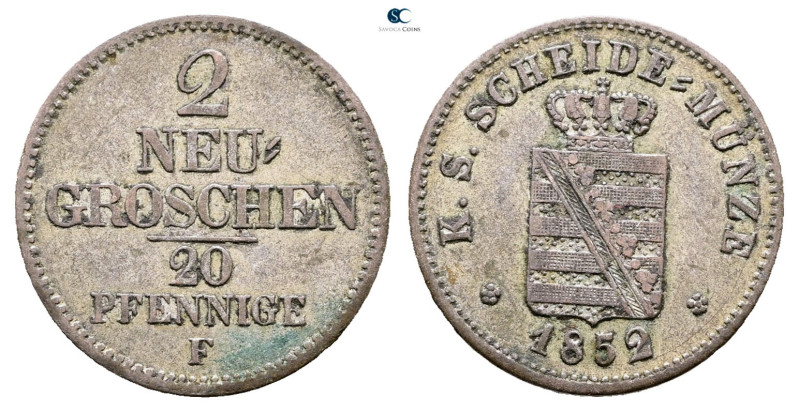 Germany. Sachsen AD 1852. 
2 Neugroschen 1852

 mm, 3,13 g



Very Fine