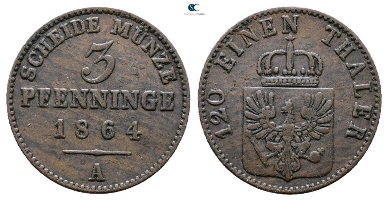 Germany. Preußen AD 1864. 
3 Pfenninge 1864

 mm, 4,50 g



Very Fine