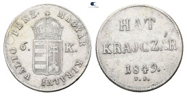 Hungary. AD 1849. 
6 Kreuzer 1849

 mm, 2,16 g



Very Fine