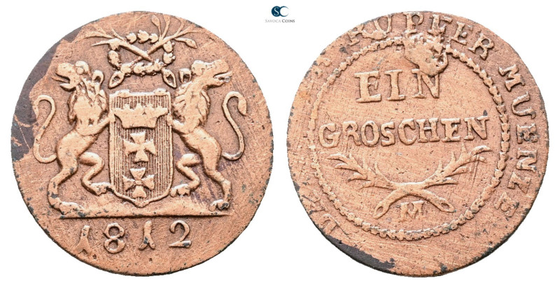 Poland. Gdansk AD 1812. 
1 Groschen 1812

 mm, 2,63 g



Very Fine