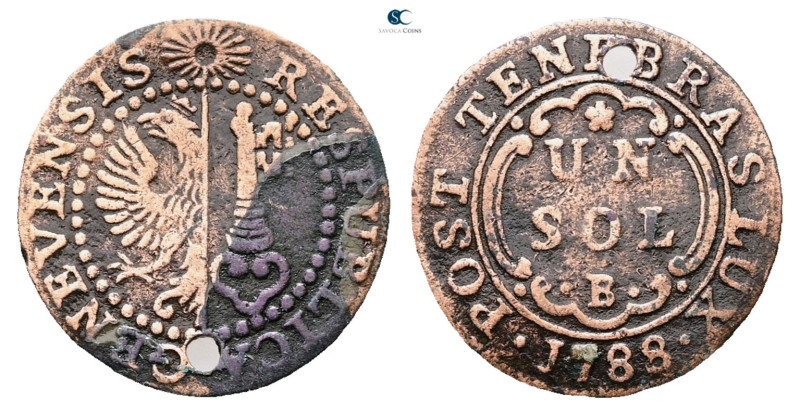 Switzerland. Basel AD 1788. 
1 Sol 1788

 mm, 0,90 g



as pictured