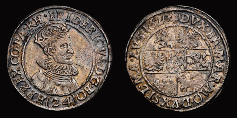 REP. CZECH - BOHEMIA - KUTTENBERG - 24 Kreutzer 1620 

 Bohemian Revolt, House o...