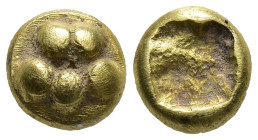 KINGS of LYDIA. Time of Alyattes to Kroisos (Circa 620/10-550/39 BC). Sardes mint. Lydo-Milesian standard
EL Myshemihekte – 1/24 Stater (5.4mm 0.57g)...