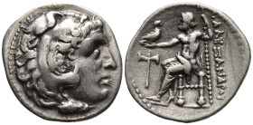KINGS of MACEDON. Alexander III the Great (336-323 BC). Miletos or Mylasa
AR Drachm (19.6mm 4.05g)
Obv: Head of Herakles right, wearing lion skin he...