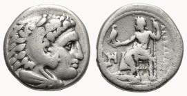 KINGS of MACEDON. Alexander III 'the Great' (336-323 BC). Miletos. Struck by Asandros under Philip III (circa 323-319 BC).
AR Drachm (16.9mm 4.08g)
...
